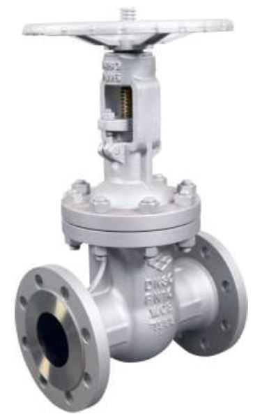 CARBON STEEL GATE VALVE FLANGED PN16 TRIM8 LONG PATTERN DIN3202-1 F5