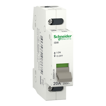 [POW ON A9S60120] ACCESSORIES FOR GRUNDFOS PUMPS: MINIATURE CIRCUIT BREAKER ISW 1P 20A 250V 